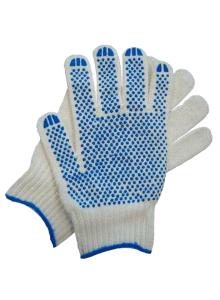 Перчатки хб 5-ти нитка  с ПВХ точка Лайт 10 класс